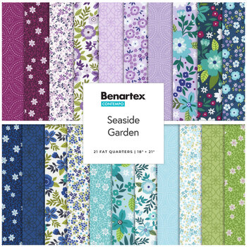 Seaside Garden  21 FQ Set by Shelley Cavanna for Benartex, Image