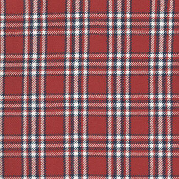 Primo Plaids Flannel: Americana R091418-RED by Marcus Fabrics, Image