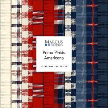 Primo Plaids: Americana  10 FQ Set by Marcus Fabrics, Image