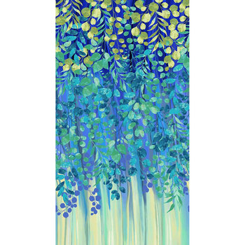 Blissful Blooms 3571-76 Peacock Fern & Foliage by Color Principle for Henry Glass Fabrics, Image