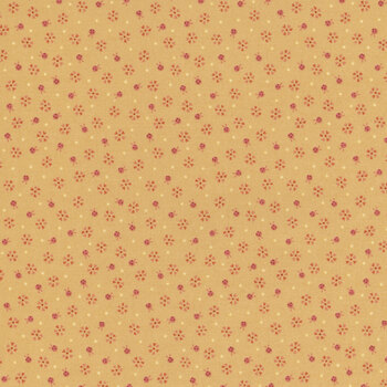 Love Bugs 3574-33 Yellow Small Flowers & Bugs Dots by Janet Rae Nesbitt for Henry Glass Fabrics, Image