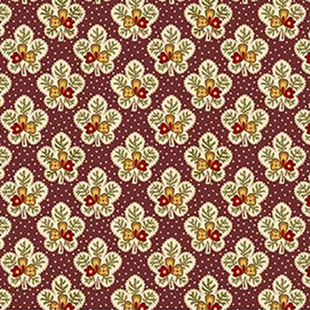 Love Struck 2284-55 Plum Leafy Blossoms by Kim Diehl for Henry Glass Fabrics, Image