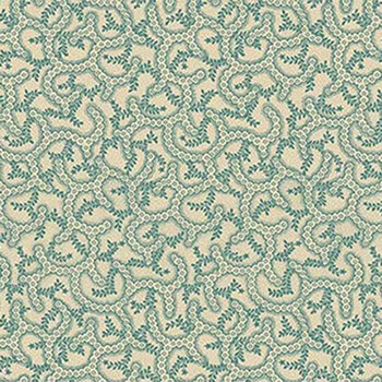 Love Struck 2285-14 Aqua Pebbled Path by Kim Diehl for Henry Glass Fabrics, Image
