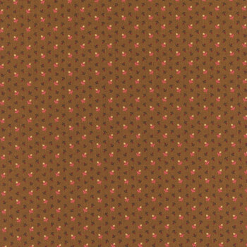 Love Struck 2286-33 Brown Tulip Toss by Kim Diehl for Henry Glass Fabrics, Image