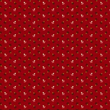 Love Struck 2286-88 Red Tulip Toss by Kim Diehl for Henry Glass Fabrics, Image