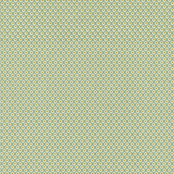 Love Struck 2292-11 Aqua Fluffy Clouds by Kim Diehl for Henry Glass Fabrics, Image