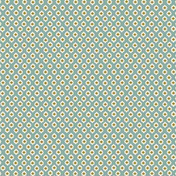 Love Struck 2292-11 Aqua Fluffy Clouds by Kim Diehl for Henry Glass Fabrics, Image