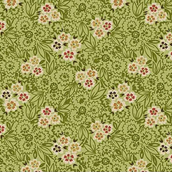 Love Struck 2293-66 Green Flower Cart by Kim Diehl for Henry Glass Fabrics, Image