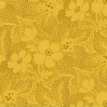 Love Struck 2298-44 Yellow Endless Summer by Kim Diehl for Henry Glass Fabrics, Image
