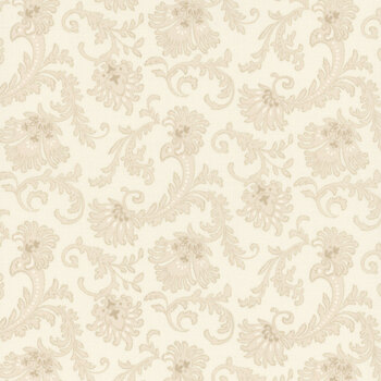 Love Struck 2303-40 Cream Hydrangea Sprays by Kim Diehl for Henry Glass Fabrics, Image