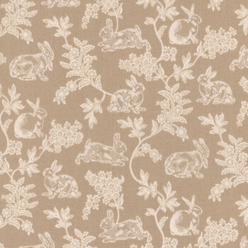 Love Struck 2305-93 Gray Meadow Toile by Kim Diehl for Henry Glass Fabrics, Image