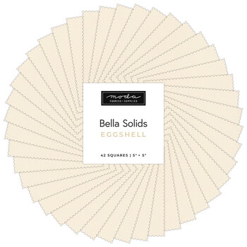 Bella Solids  Charm Pack 9900PP-281 Eggshell by Moda Fabrics, Image