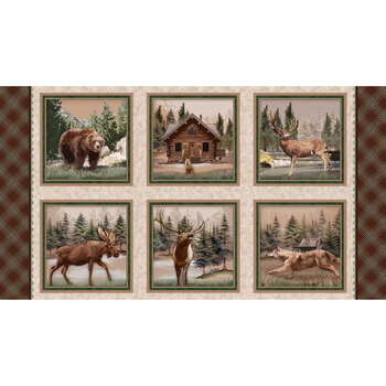 Majestic Mountainside 2310B-36 Multi Block Panel by Jan Shade Beach for Henry Glass Fabrics, Image