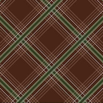 Majestic Mountainside 2312-36 Brown Bias Plaid by Jan Shade Beach for Henry Glass Fabrics, Image