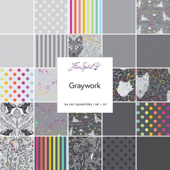 Graywork  24 FQ Set by Tula Pink for FreeSpirit Fabrics, Image