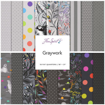 Graywork  Fat Quarter Bundle Tula Pink for FreeSpirit Fabrics