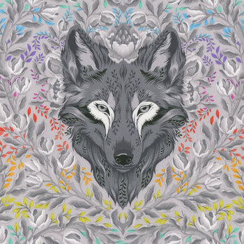 Graywork PWTP256.FOG Wolf of Pink Street by Tula Pink for FreeSpirit Fabrics, Image