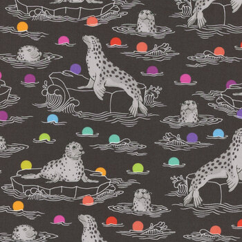 Graywork PWTP259.CARBON Seal the Deal by Tula Pink for FreeSpirit Fabrics, Image