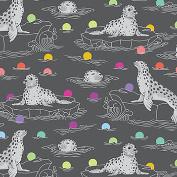 Graywork PWTP259.CARBON Seal the Deal by Tula Pink for FreeSpirit Fabrics, Image