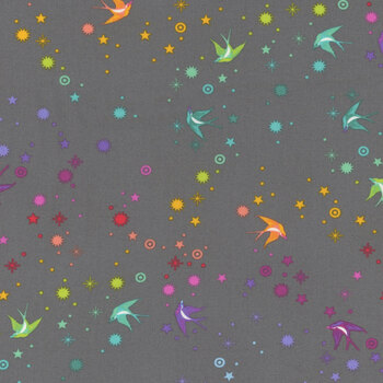 True Colors Graywork PWTP133.SHADOW Fairy Dust by Tula Pink for FreeSpirit Fabrics, Image