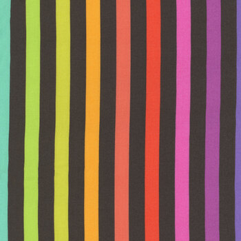 True Colors Graywork PWTP231.CARBON Disco Stripe by Tula Pink for FreeSpirit Fabrics, Image