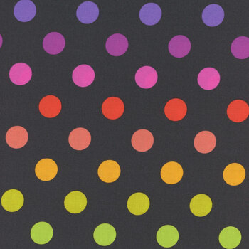 True Colors Graywork PWTP262.CARBON Disco Poms by Tula Pink for FreeSpirit Fabrics, Image