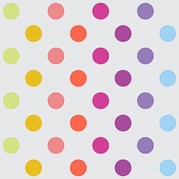 True Colors Graywork PWTP262.WHISPER Disco Poms by Tula Pink for FreeSpirit Fabrics, Image