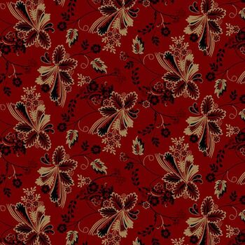 Dear Scarlet R171629D-WINE Davenport by Pam Buda for Marcus Fabrics, Image