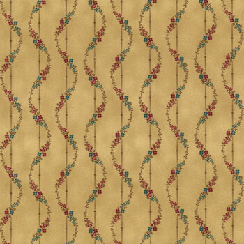 Dear Scarlet R171636D-GOLD Swag Flower by Pam Buda for Marcus Fabrics, Image