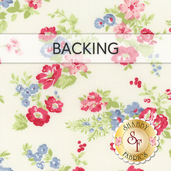 Comfort of Psalms Quilt - Hollyhocks & Roses - Backing 2-2/3 yds, Image