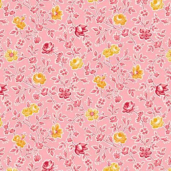 Sweet Things A-1636-E Pink Climbing Rose by Andover Fabrics, Image