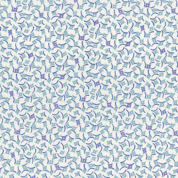 Sweet Things A-1638-B Blue Dancing Diamonds by Andover Fabrics, Image