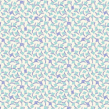 Sweet Things A-1638-B Blue Dancing Diamonds by Andover Fabrics, Image
