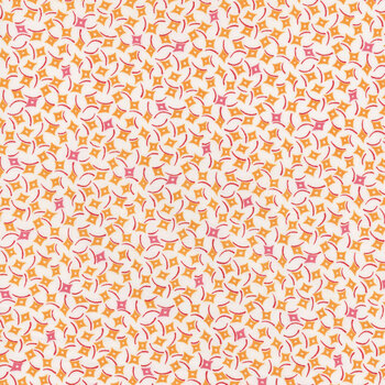 Sweet Things A-1638-O Orange Dancing Diamonds by Andover Fabrics, Image