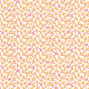 Sweet Things A-1638-O Orange Dancing Diamonds by Andover Fabrics, Image