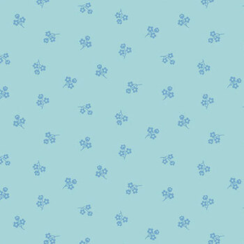Sweet Things A-1639-B Blue Picking Daisies by Andover Fabrics, Image
