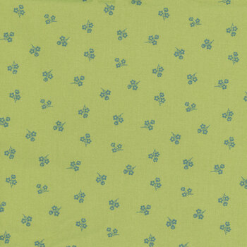 Sweet Things A-1639-G Green Picking Daisies by Andover Fabrics, Image