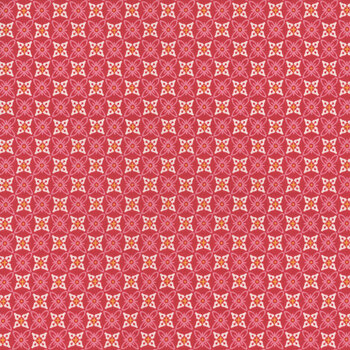 Sweet Things A-1643-R Red Quatrefoil by Andover Fabrics, Image