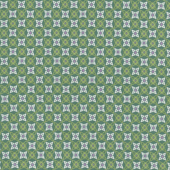 Sweet Things A-1643-T Teal Quatrefoil by Andover Fabrics, Image