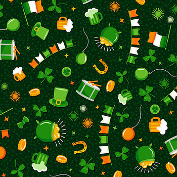 Paddy's Parade 10658-77 Multi by Patrick Lose for Northcott Fabrics, Image
