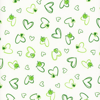 Paddy's Parade 10664-10 White by Patrick Lose for Northcott Fabrics, Image