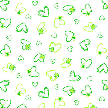 Paddy's Parade 10664-10 White by Patrick Lose for Northcott Fabrics, Image