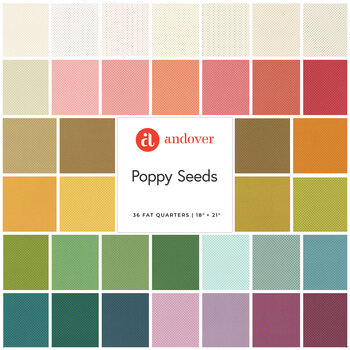 Poppy Seeds  36 Fat Eighth Set by Edyta Sitar for Andover Fabrics, Image