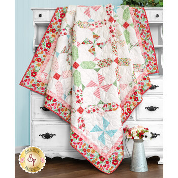  Windmill Lattice Layer Cake Quilt Kit - Berry Sweet, Image