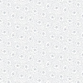 Quilter's Flour VI 1682-01W White Dotted Flowers by Henry Glass Fabrics, Image