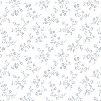 Quilter's Flour VI 1687-01W White Vines by Henry Glass Fabrics, Image