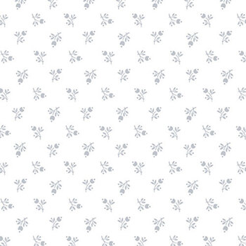 Quilter's Flour VI 1694-01W White Small Buds by Henry Glass Fabrics, Image
