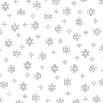 Quilter's Flour VI 1696-01W White Small Snowflake by Henry Glass Fabrics, Image