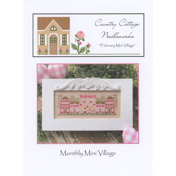 February Mini Village Cross Stitch Pattern, Image