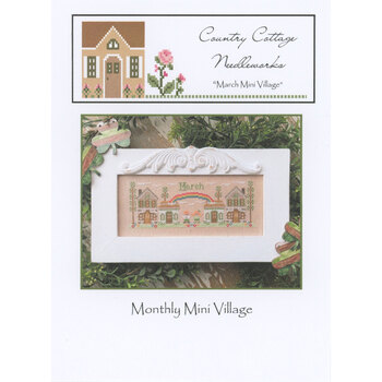 March Mini Village Cross Stitch Pattern, Image
